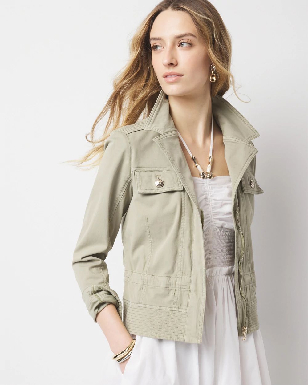 Pret Soft Casual Moto Jacket | White House Black Market